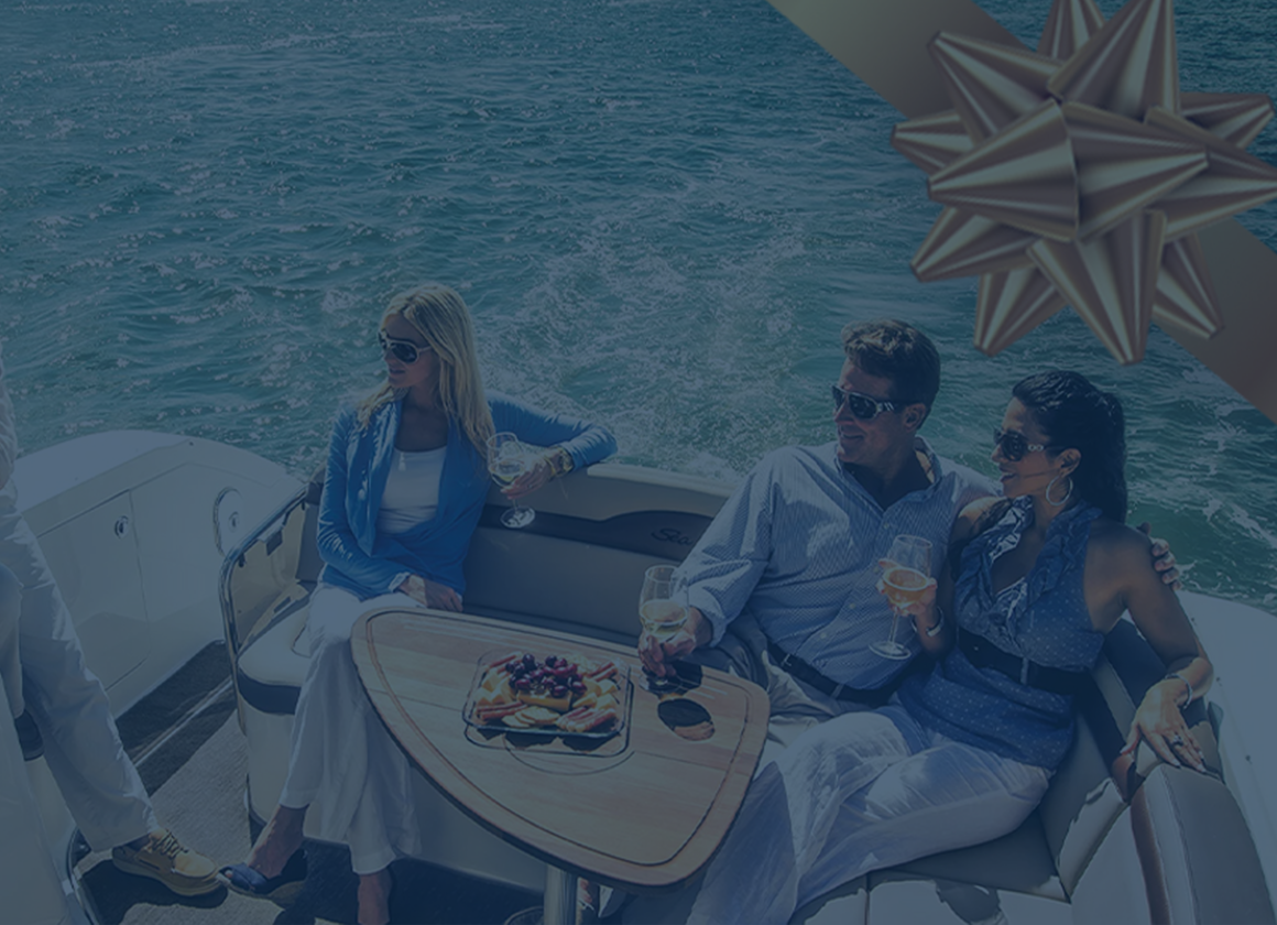 Couples sitting on a boat