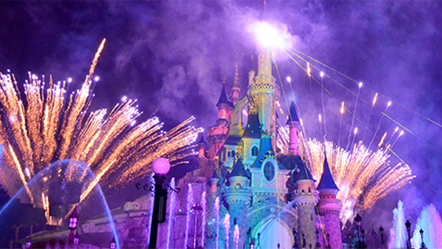 Disney World Cinderella Castle with fireworks